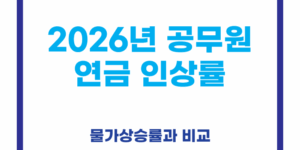 2026년 공무원 연금 인상률