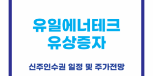유일에너테크 유상증자