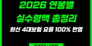 2026 연봉별 실수령액 총정리