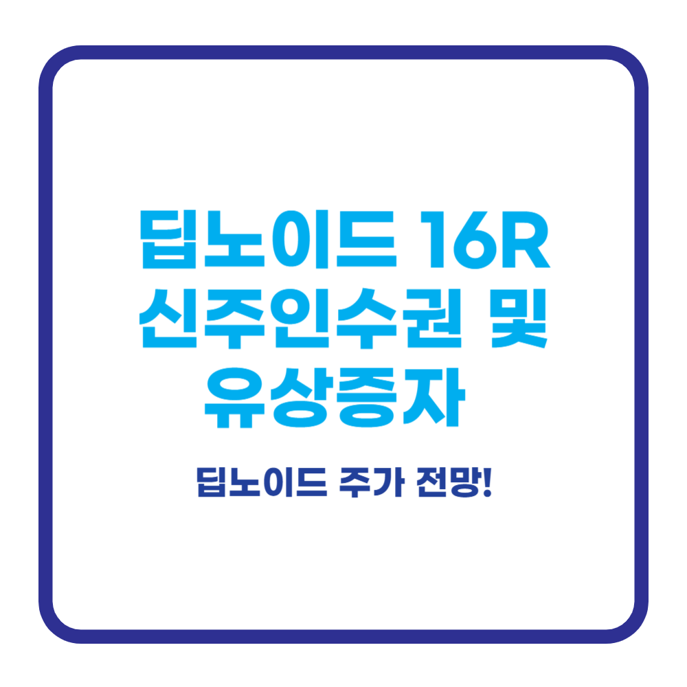딥노이드 16R 신주인수권