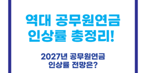 역대 공무원 연금 인상률 정리