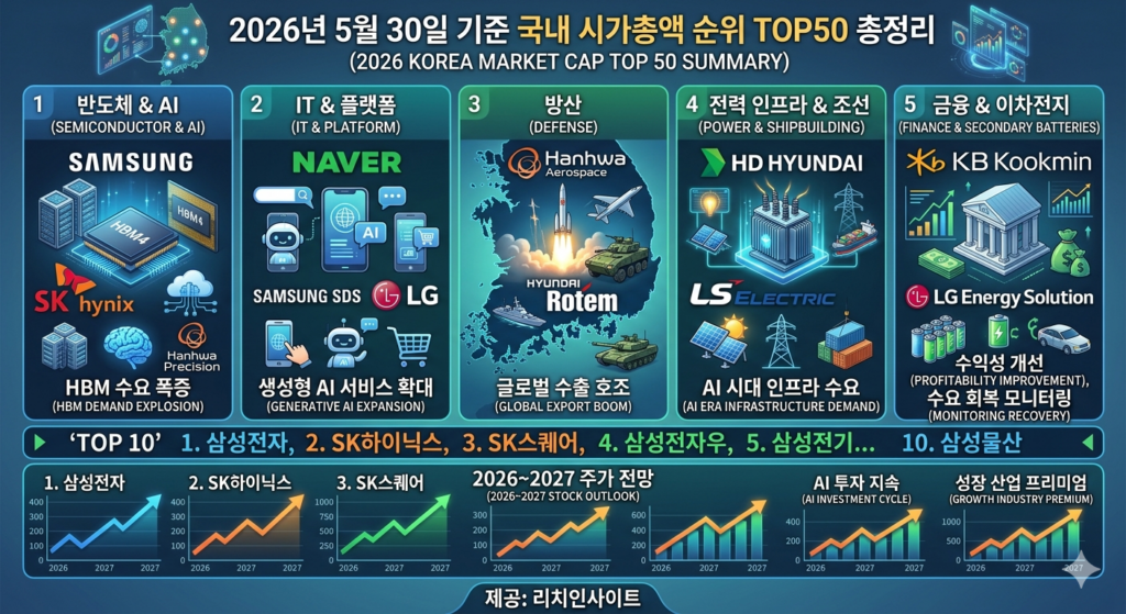 2026 국내 시가총액 순위 TOP50 총정리… 한국 주식 시장은 어디로 가고 있나? 1 Gemini Generated Image 2u2zs02u2zs02u2z